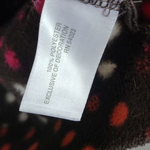 Old Navy Brown Fleece Polka Dot Quarter Zip Pullover Women's Medium Sweatshirt - Picture 5 of 8